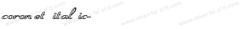 coronet italic字体转换